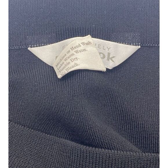 Exclusively Misook Black Skirt Size S Knee Length Pull-On 100% Acrylic Pencil - Picture 5 of 6